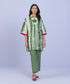 Women's Pret Khaddar Printed Green Straight Shirt